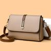 Bag Women's PU Texture Fashion Women's Shoulder Bag Crossbody Bag Contrast Color Retro Middle-aged Mom Bag Small Square Bag