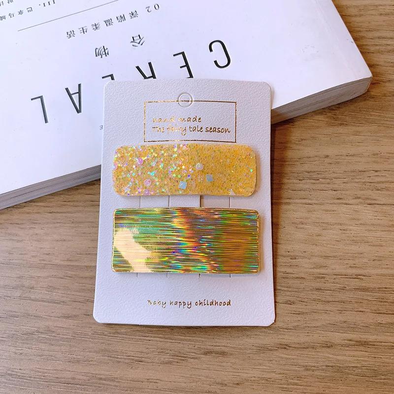 

2 шт. Милые пайеточные заколки-крабики для волос BB, боковые зажимы для женщин, девочек, детей, подарок, аксессуары для волос, головной убор, украшение