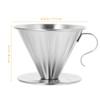 Wiederverwendbarer Kegel-Filterbecher aus Edelstahl für den Heimgebrauch Kaffeefilter Teezubereitungswerkzeug Manueller Hand-Drip-Filter Kaffeetasse