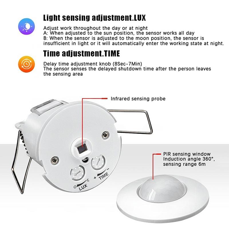 1 Piece Light Switch Lampholder For Led Lamp Bulb Automatic On/Off Ac220-240V Pir Infrared Body Motion Sensor Detector Lamp