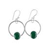 Green Onyx Gemstone 925 Sterling Silver Jewelry Handmade Earrings 1.37" For Her EE-67-16