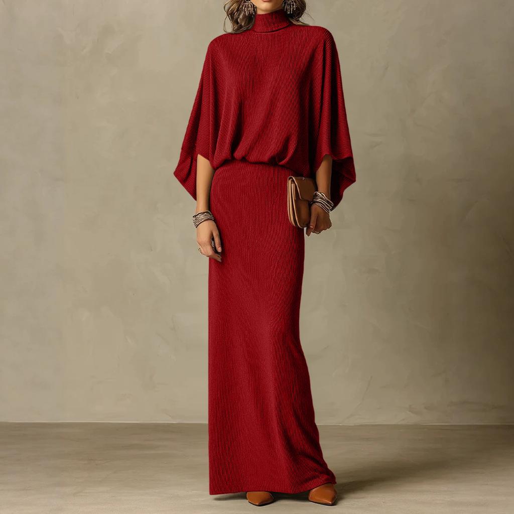 Women's Casual Color Sleeve Slim Fit Set
