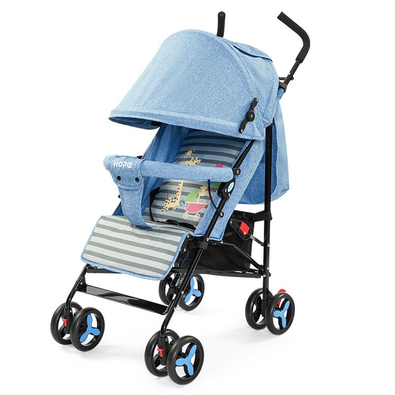 

Hebao Lightweight Foldable Baby Stroller with Reclining Seat and Shock Absorption
