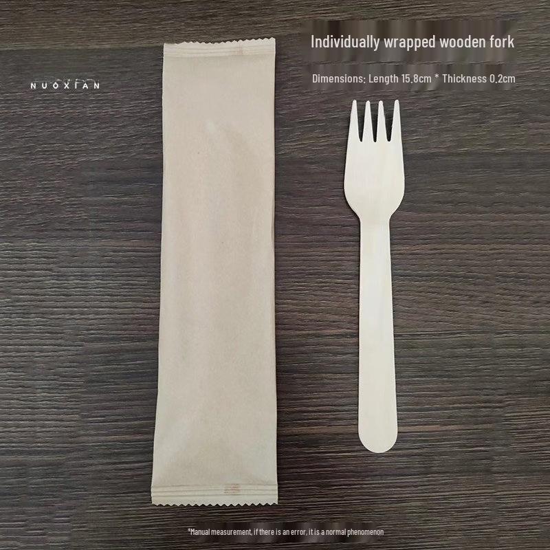 Eco-Friendly 16cm Disposable Wooden Forks
