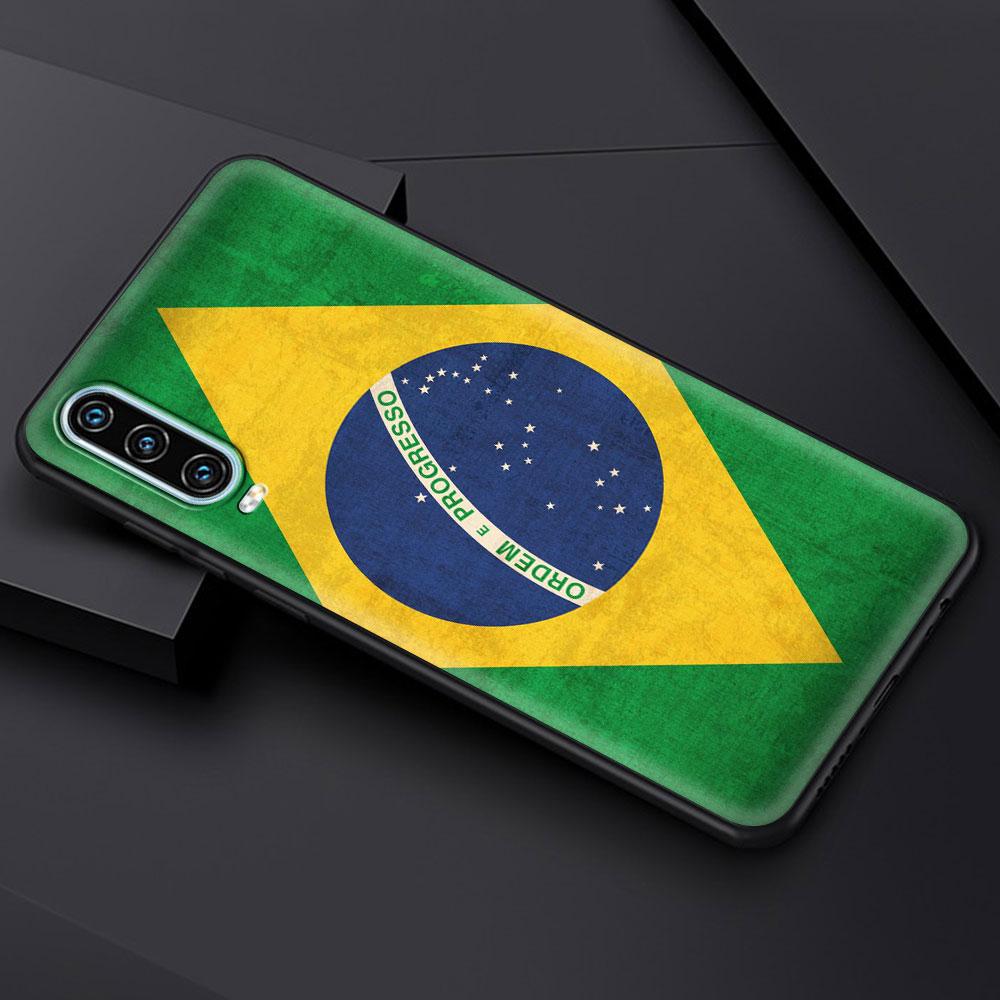 Brazil Brazilian Flag Football Phone Case For Huawei P30 Lite P50 Pro P20 P40 Lite E P Smart Z 2021 Y6 Y7 Y9 2019 Y6p Y9s Cover
