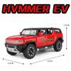 1/24 Hummer EV SUV Samochód terenowy ze stopu Metalowy model zabawki Dźwięk i światło Zabawka dla dzieci Kolekcjonerskie Prezenty urodzinowe