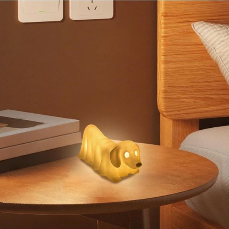 Dachshund Shaped Halloween Night Light Cute Spooky Ghost Night Light for Home Bedroom Party Display Lamp Dog Decor Halloween