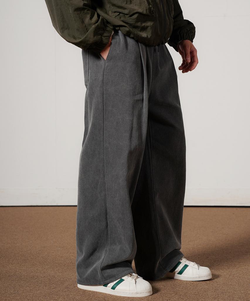 WV PROJECT Color-Dyed Elastic Waist Pants Charcoal Jnlp7686