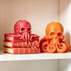 Silicone Halloween Skull Octopuses Mould For Candle Craft Decorations