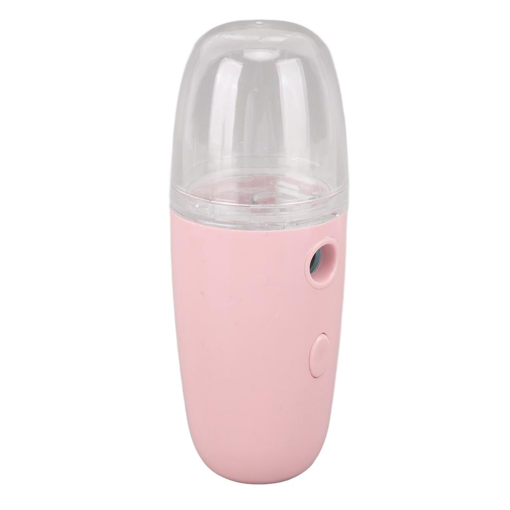30ML Face Hydrating Mist Steam Sprayer 150mAh Portable Facial Humidifier for Hiking Pink