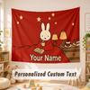 Custom Name Text Tapestry,Miffy Boho Wall Hanging, Decorative Backdrop Tapestry For Room