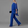Set Moda Primavera 2026 Donna Monospalla Stampato Bandeau Pantaloni Gamba Larga