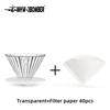 MHW-3BOMBER Glass Coffee Dripper Reusable Cone Pour Over Coffee Dripper with Filter Paper Professional Home Baristas Accessories