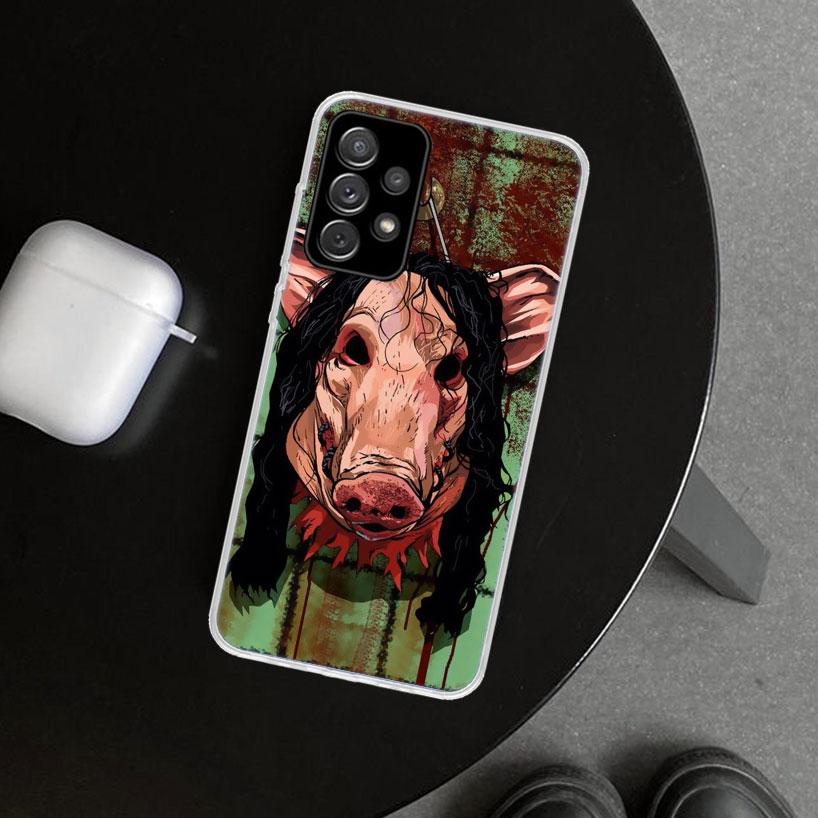 

The Jigsaw Killer Horror Phone Case Cover for Samsung Galaxy A12 A22 A32 A52 A72 A02S A51 A50S A31 A20S A10S Note 20 Ultra 10 Pl Samsung A51 4G