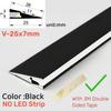 Invisible H7mm LED Oblique Beam Aluminum Profile Surface Mounted Ultra-thin Cabinet Layer Edge Shelf Panel Hard Bar Strip Lights