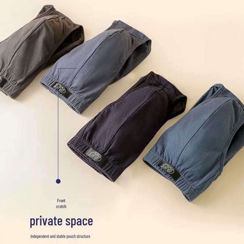 Langsha Men's Combed Cotton Mid-Waist Briefs