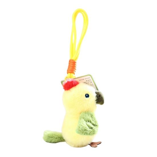 Cute Simulated Bird Plush Keychain, Small Parrot Stuffed Animal Pendant, Soft Sparrow Toy for Bag Backpack Purse, Cartoon Key Ring Charm Gift