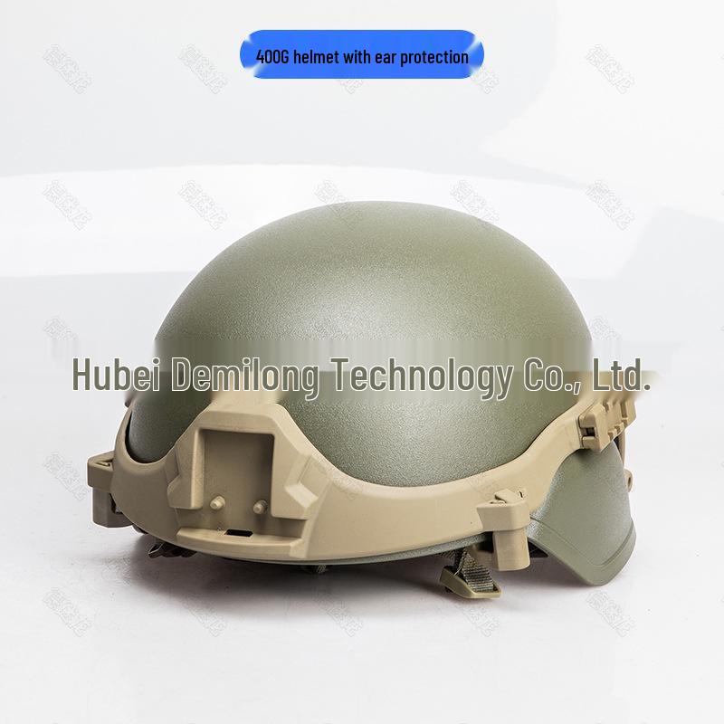 New Tactical Helmet with Camouflage Cover and Rails