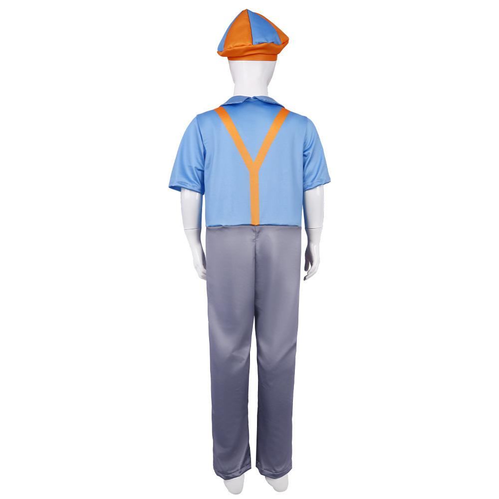 Cosplays Costumes Blippi Full Body Game Performance Jumpsuit Clothes Halloween