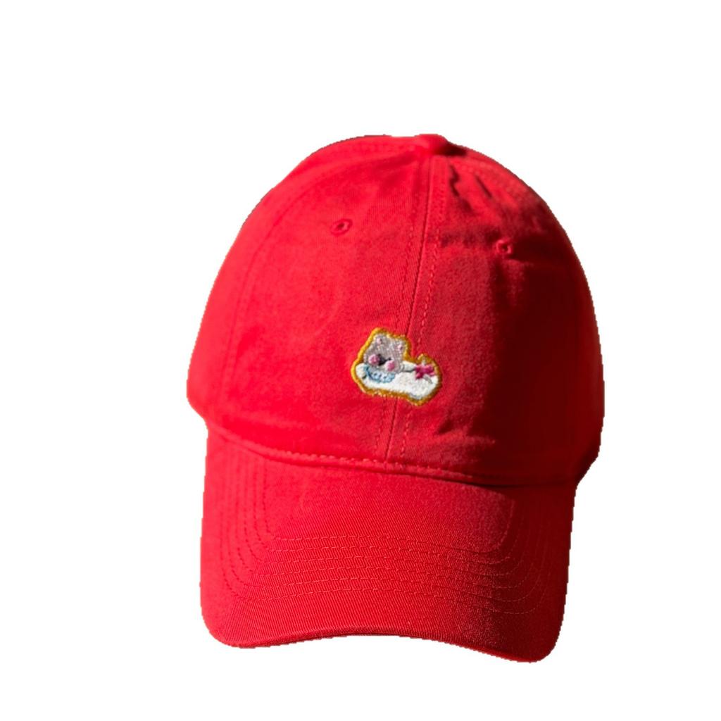 Cute Japanese-style retro puppy embroidered soft-brim baseball cap for women with large head circumference, makes the face look smaller, wide-brimmed
