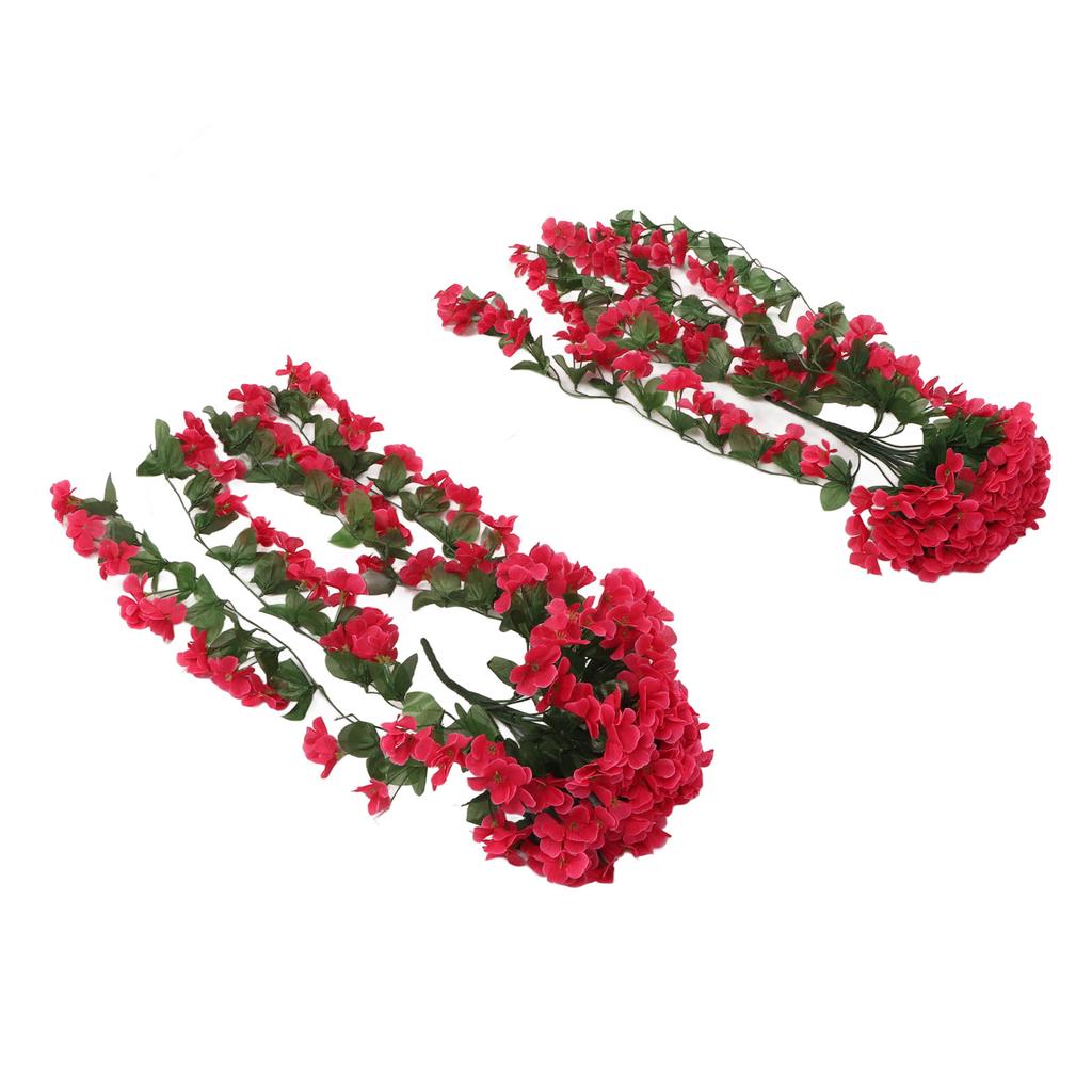 2 Pezzi Fiori Pendenti Viola Artificiali Simulazione Piante Finte in Plastica per Decorazione Giardino Patio