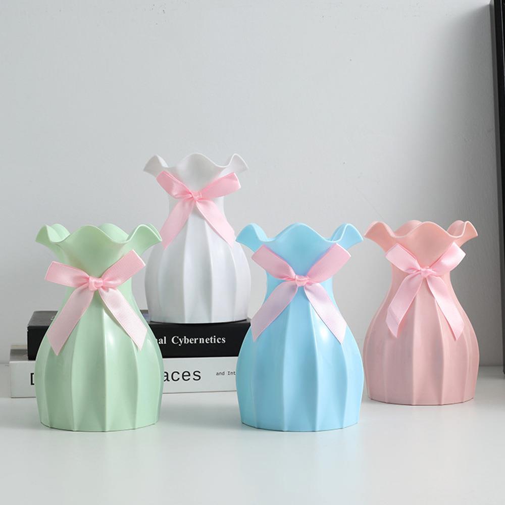 Flower Vase Plastic Flowerpot Modern Creative Vase Dry Flower Bottle Flower Arrangement Simple Sweet Flower container