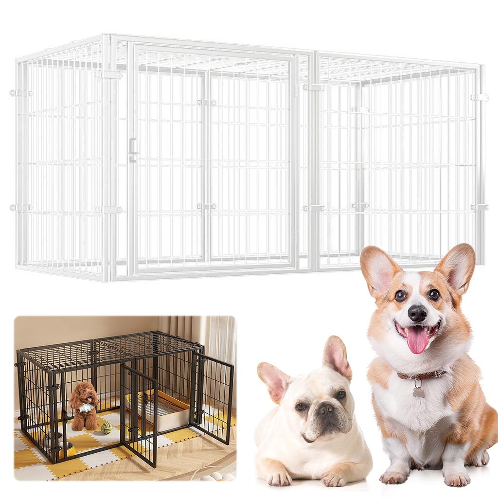 Pets 38-Inch Dog Crate Secure Latches Metal Wire Kennel for Puppy/Small Dog/Rabbit/Pig Portable, Durable & Easy to Assemble