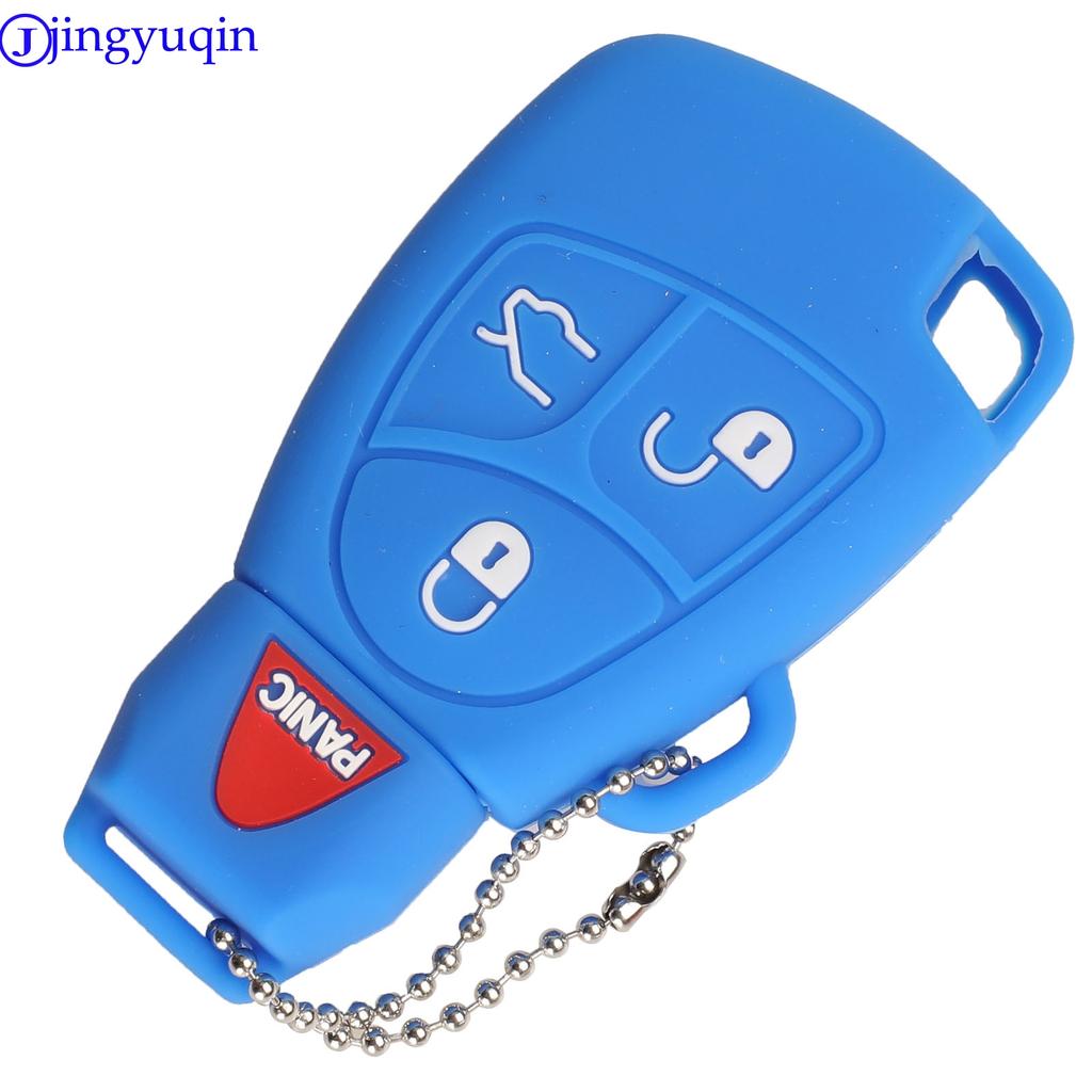 Jingyuqin 3/4 B Remote Car Key Silicone Cover Case  For Mercedes Benz B C E ML S CLK CL Holder Styling
