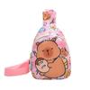 Preschool Children Capybara Nylon Crossbody Bag Animal Pattern Design Everyday
