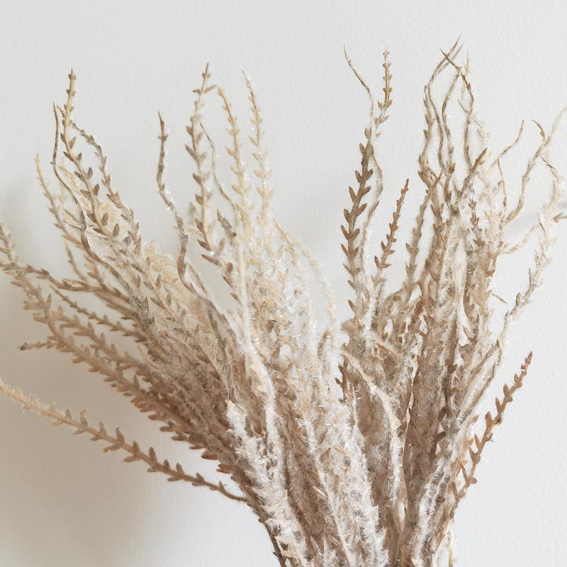 Wabi-Sabi Retro Floral Arrangement with Eucalyptus & Reed Grass for Home Decor & Photography