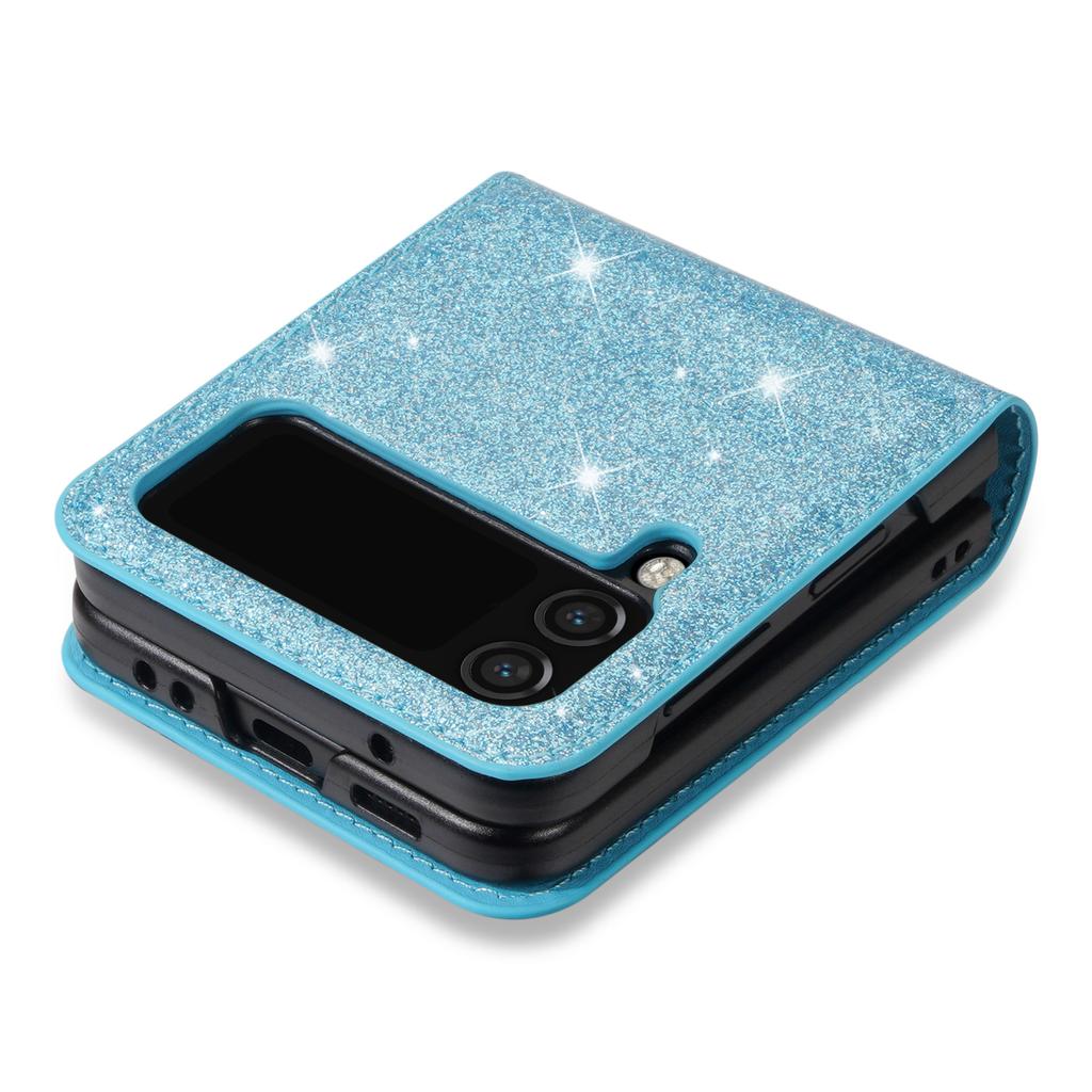 Suitable for Samsung Z Flip4 Mobile Phone Case Z Flip3 Glitter Star Card Anti-drop Protective Case 3rd Generation Folding
