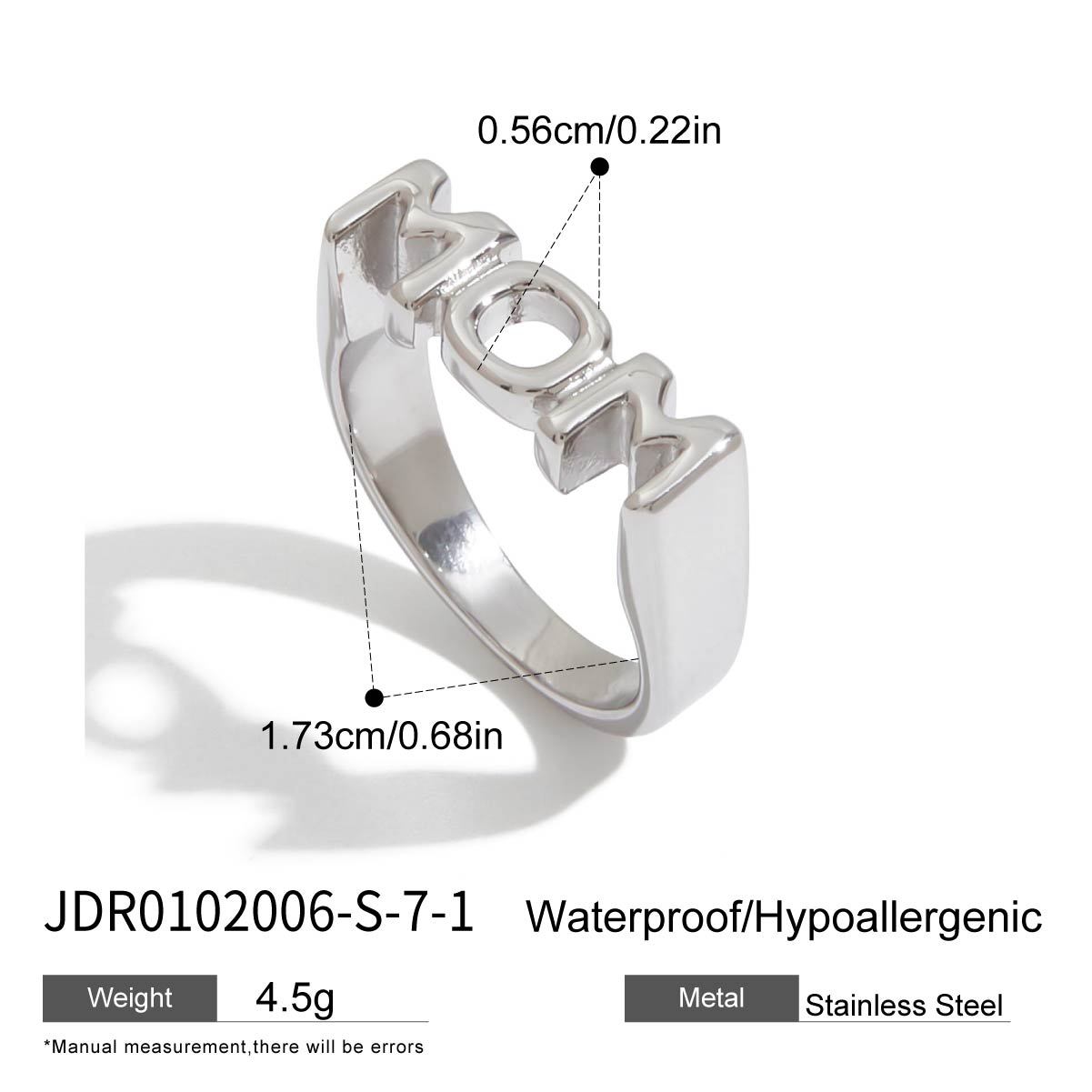 Letter ring titanium steel does not fade jewelry stainless steel rings explosion