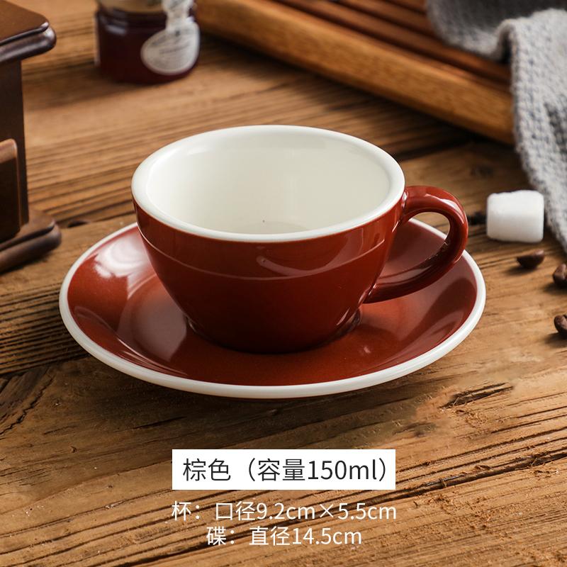 Yaratıcı Renk 150ml Espresso Fincanı ve Tabağı Ev Tatlı Tabağı Çay Fincanı Çift Kupası Hediye Ofis Kupası Masa Üstü Dekorasyonu