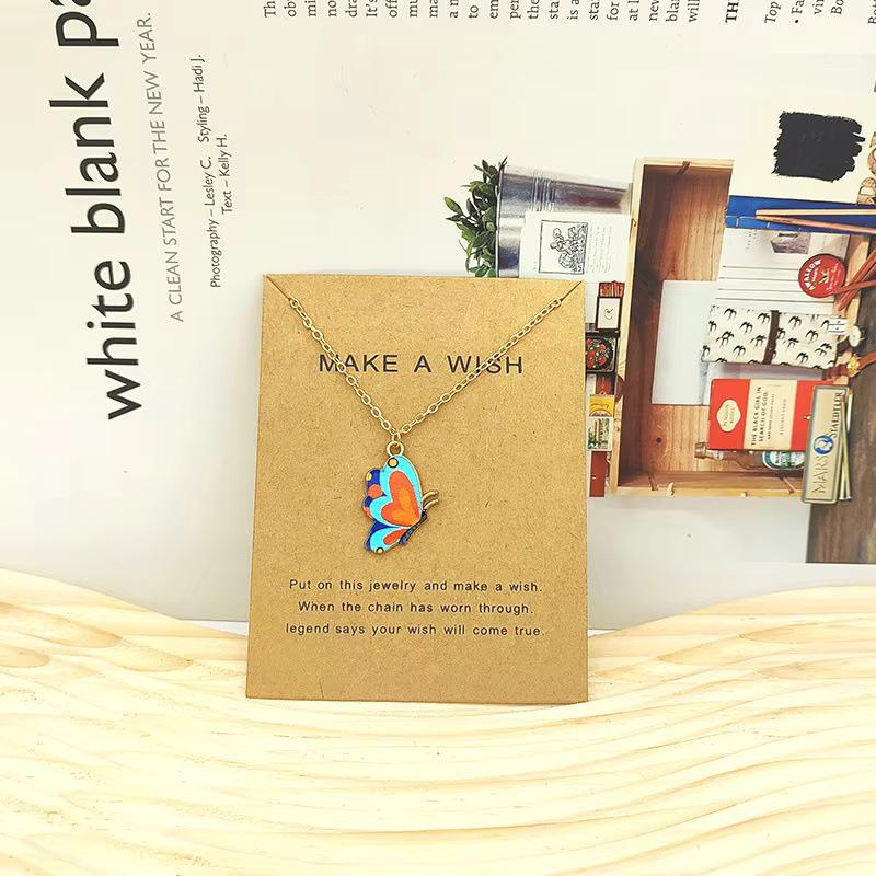 Bohemian Cross-Border Creative Butterfly Wing Pendant Necklace