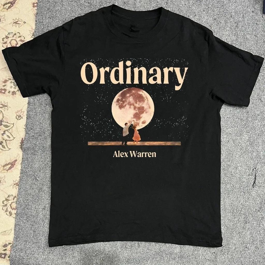 Rare! Hot Alex Warren Ordinary Cotton Black S to 5XL Tee Shirt