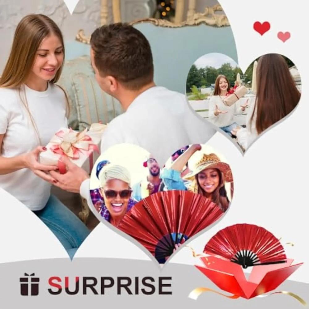 Exquisite Large Folding Hand Fan Laser Reflective Hand Fan Perfect Dance Fan  Festival Party