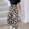 Girls' Fashionable Leopard Print Long Pants Set - Summer Children's Casual Outfit