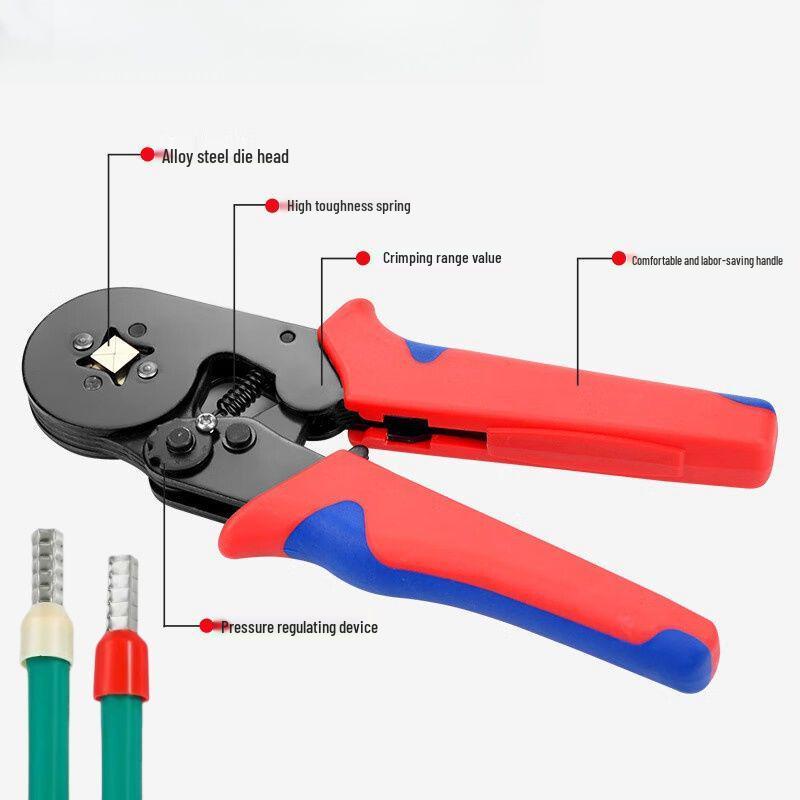 High Carbon Steel Insulated Crimping Pliers for Cold Press Terminals