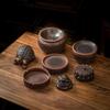Purple Pottery High-end Pot Bearing Tea Pet Large Tea Sea Ashtray Money Turtle Rotating Golden Cicada Tea Residue Tank Small Tea Tray Portable