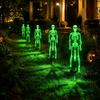 Akcesoria na imprezę Halloweenową na ścieżki 2 szt. Solarna Lampa-Palik Szkielet, Świecąca Realistyczna Figurka, Wodoodporne Oświetlone Akcenty Ogrodowe Lampa na Trawnik Zewnętrzna