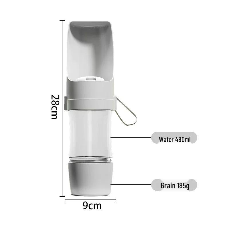 

Portable Dry & Wet Pet Water and Food Cup - Two-in-One Dog Outing Waterer Color Box Package