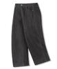 TRILLION Rain Slub Semi-Wide Denim Pants_Black