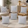 Modern Gray White Geometric Fashion Cushion Cover Soft Pillowcase Sofa Living Room Home Decor Party Hogar Pillowcover