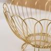 Simple Modern Iron Fruit Basket Drainable Fruit Bowl Snacks Bread Storage Household Tabletop Food Display Container Organizer