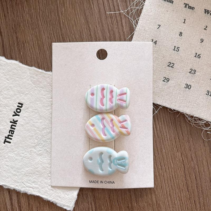 Early spring cute taiyaki small hair clips for girls. Adorable 3D texture, sweet macaron colors, dual-use for side hair & bangs.