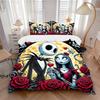 Nightmare Before Valentine'S Day Print 3Pcs Bedding Setduvet Cover With 2 Bedropillowcase Home Birthday Gift