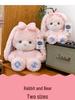Adorable White Bunny Plush Toy - Perfect Sweet Healing Birthday Gift