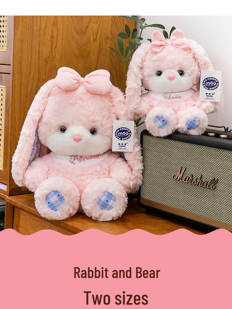 Adorable White Bunny Plush Toy - Perfect Sweet Healing Birthday Gift