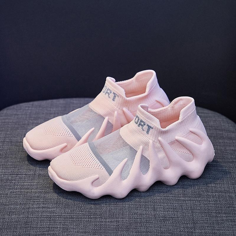 Mesh Breathable Shoes Women's Flying Woven Xiaolongbao Running Casual Shoes