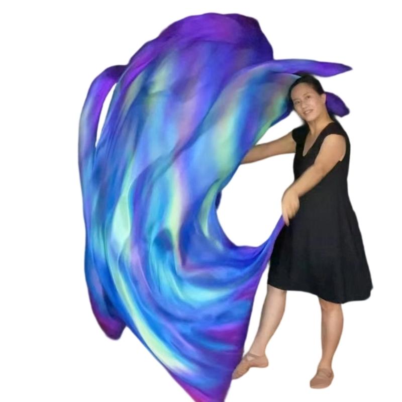 

Blue Flame Dance Flag Polyester Fabric Dance Accessories For Smooth Swirling And Vibrant Performances 140x110cm